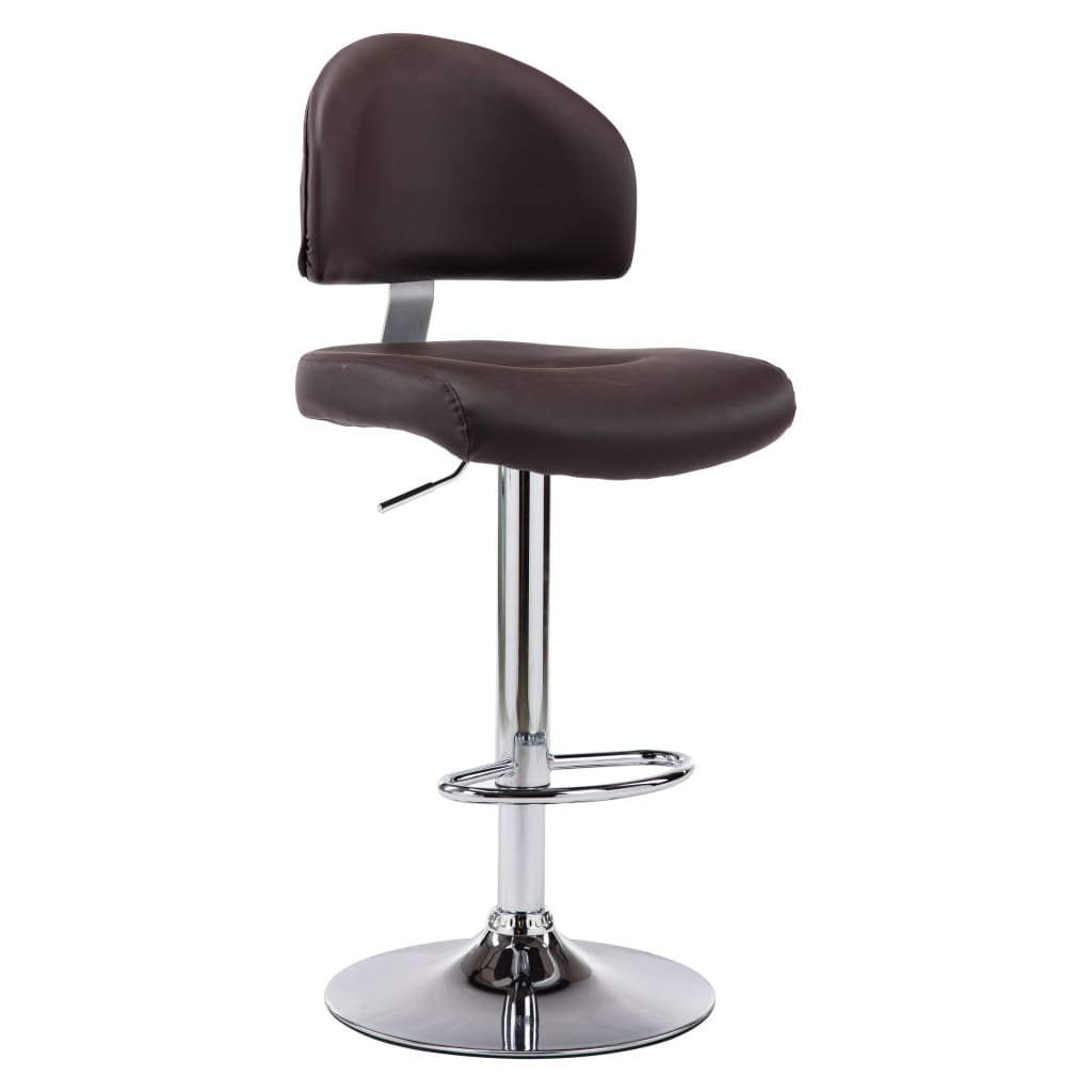 Tabourets de bar 2 pcs Marron Similicuir