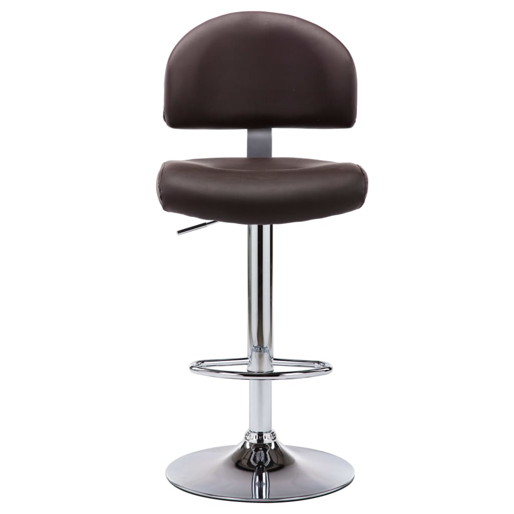Tabourets de bar 2 pcs Marron Similicuir