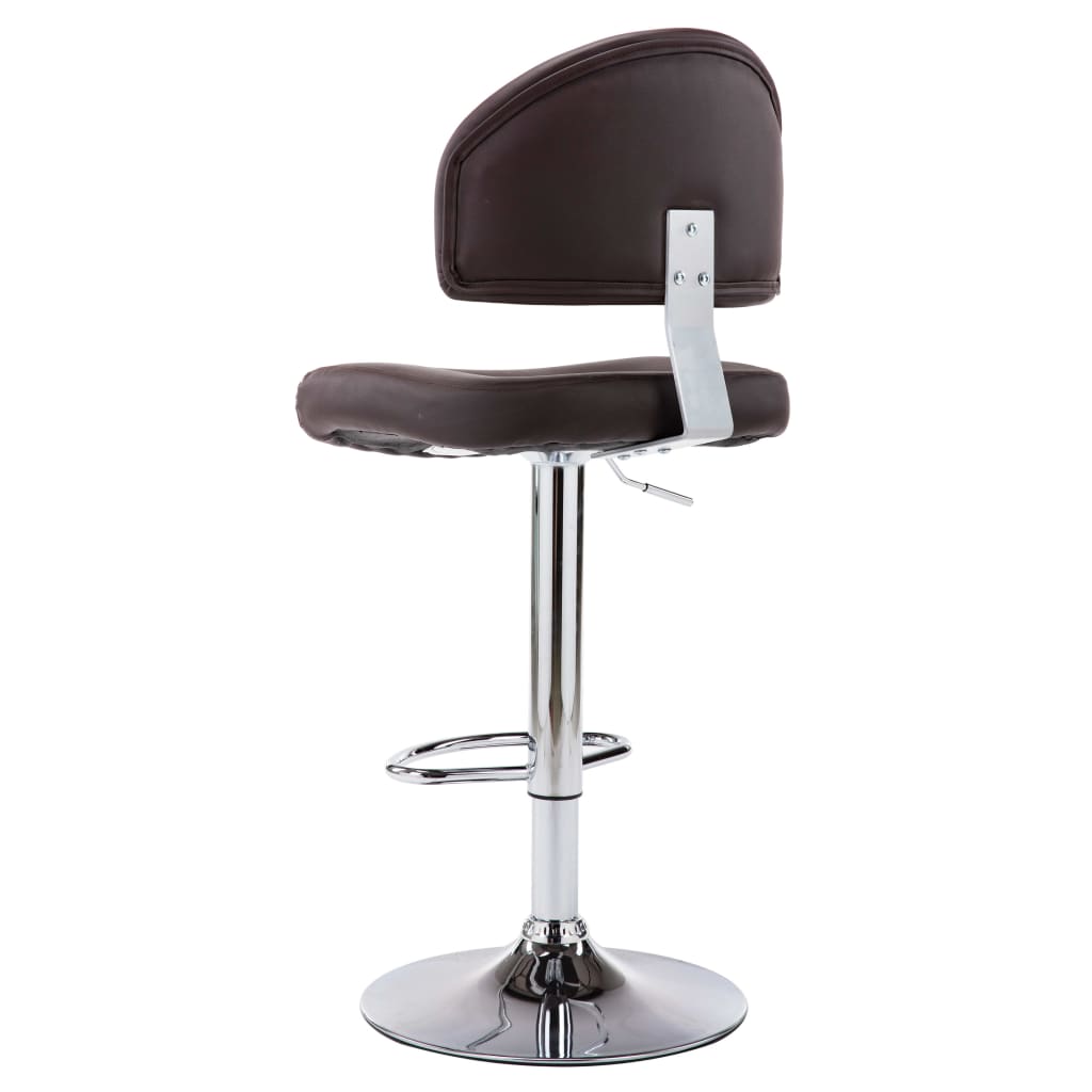 Tabourets de bar 2 pcs Marron Similicuir