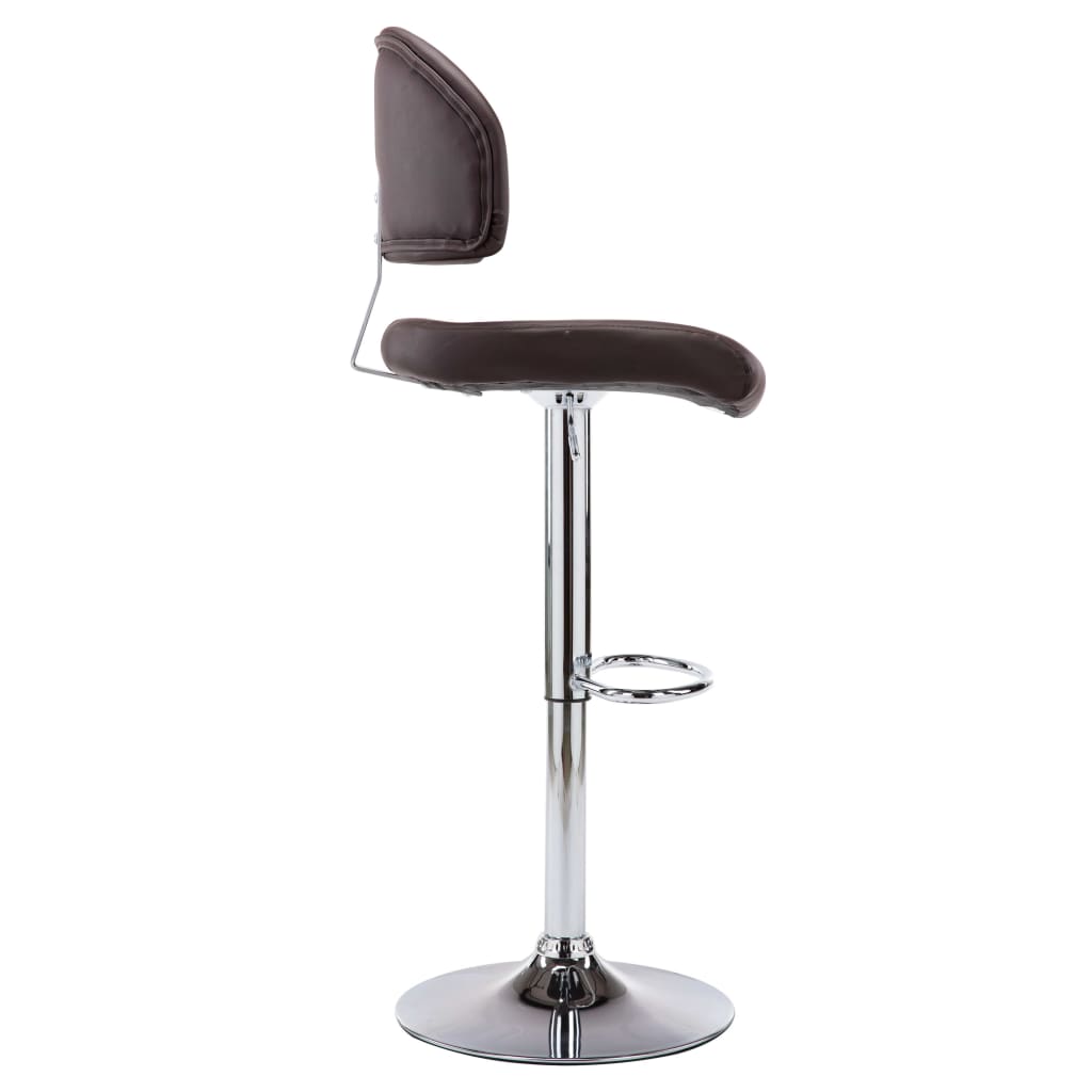 Tabourets de bar 2 pcs Marron Similicuir