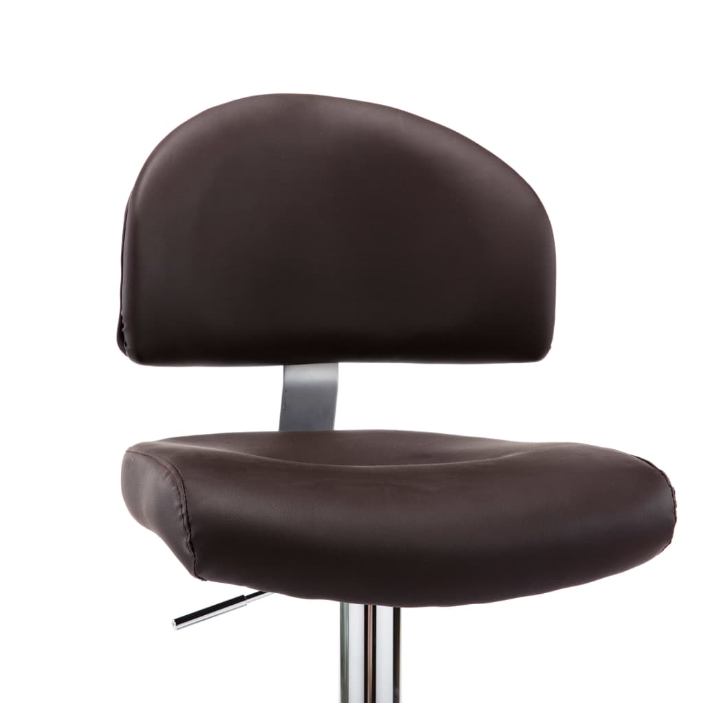 Tabourets de bar 2 pcs Marron Similicuir