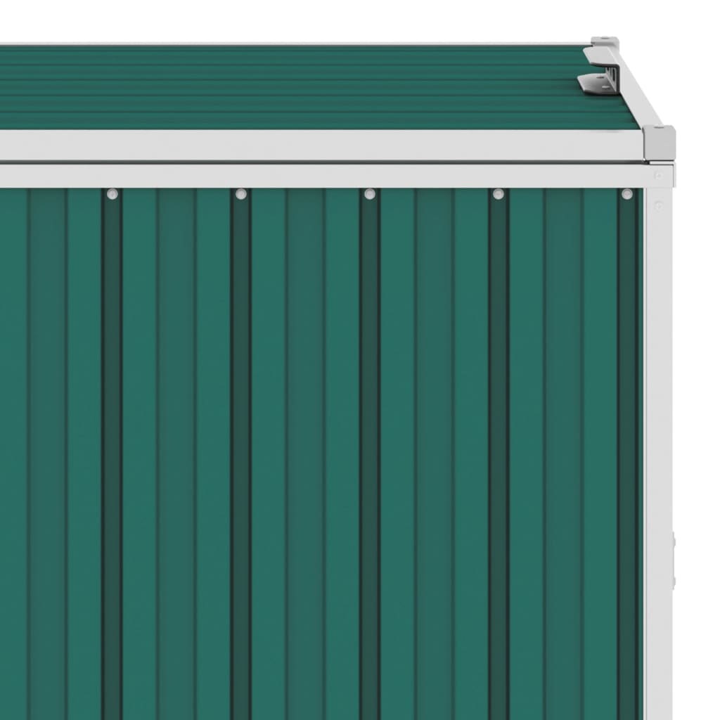 Abri de poubelle triple Vert 213x81x121 cm Acier
