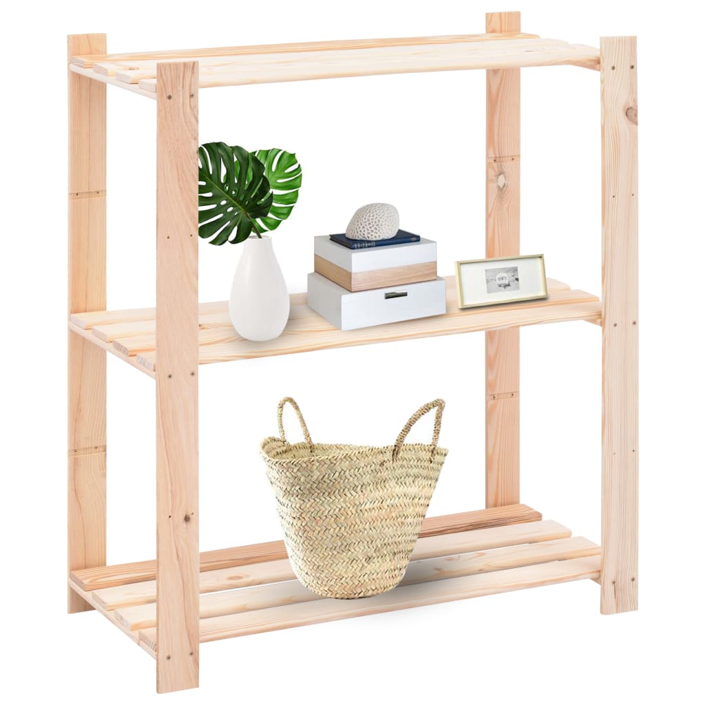 Étagères de rangement à 3 niveaux 5 pcs 80x38x90 cm Pin 150 kg