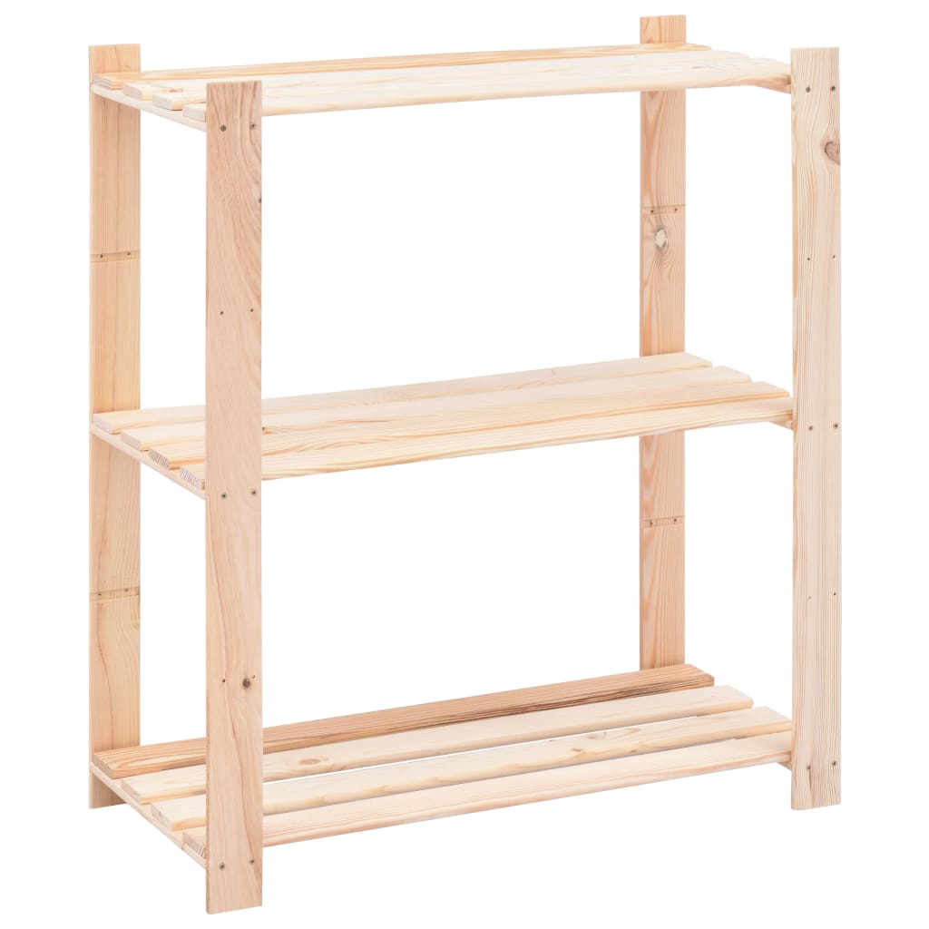 Étagères de rangement à 3 niveaux 5 pcs 80x38x90 cm Pin 150 kg