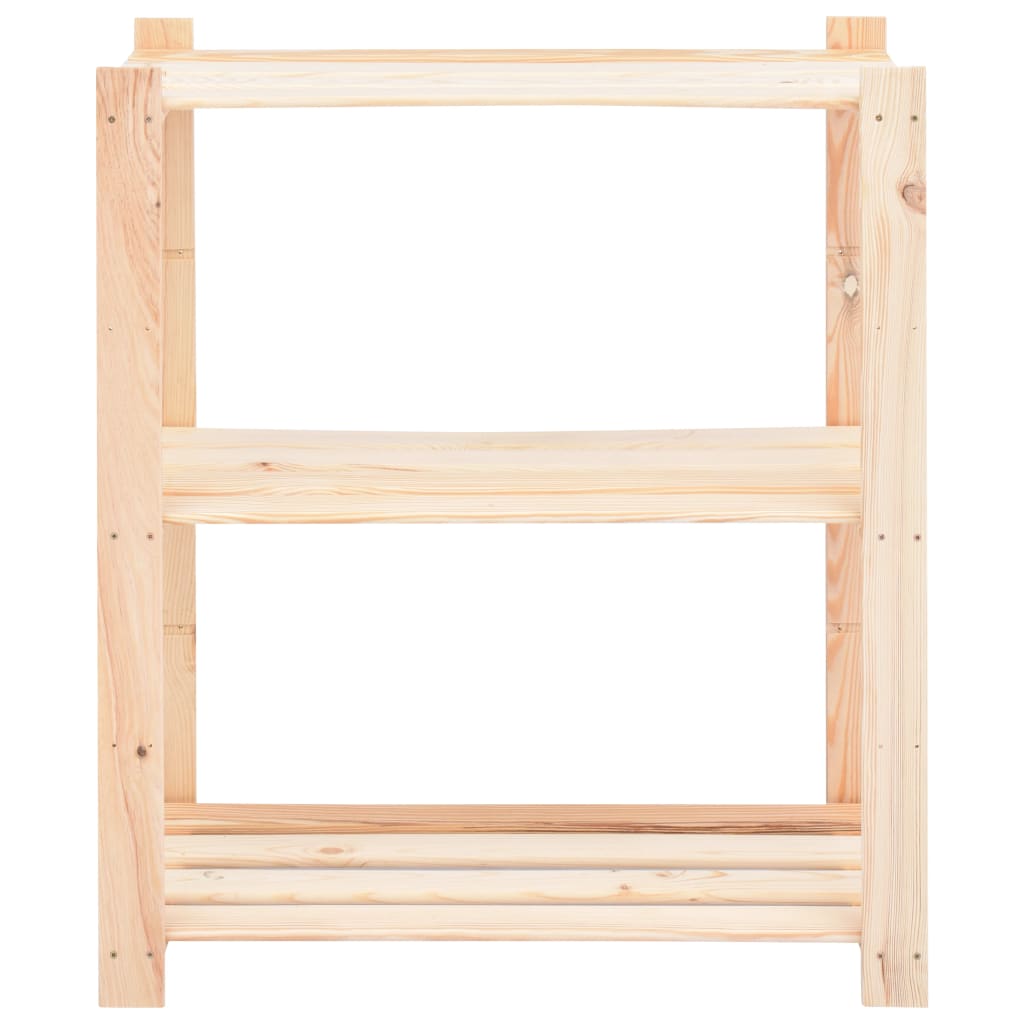 Étagères de rangement à 3 niveaux 5 pcs 80x38x90 cm Pin 150 kg