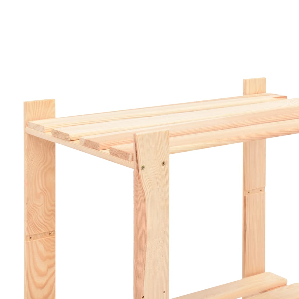 Étagères de rangement à 3 niveaux 5 pcs 80x38x90 cm Pin 150 kg