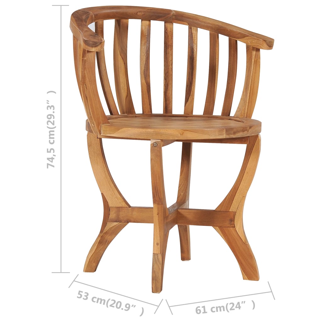 Ensemble de bistro de jardin 3 pcs Bois de teck solide