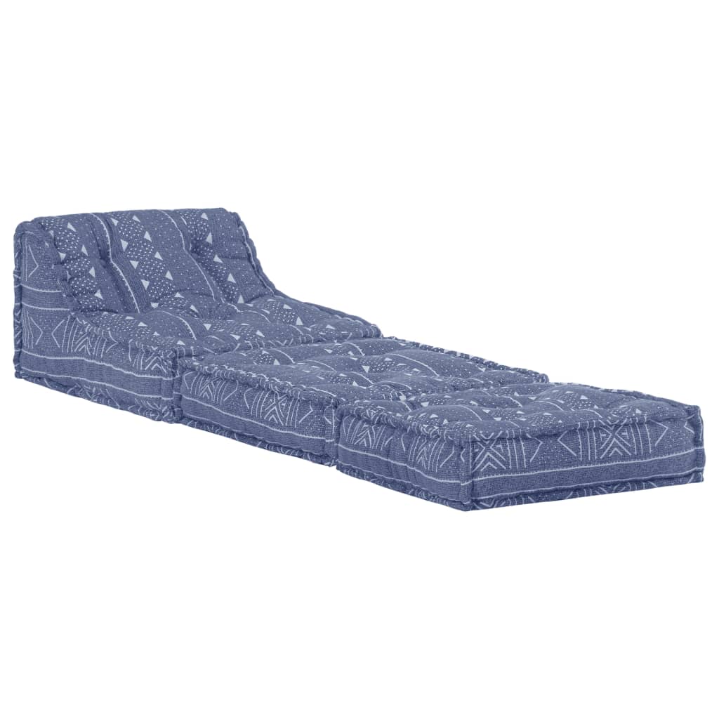 Modular Pouffe Indigo Fabric