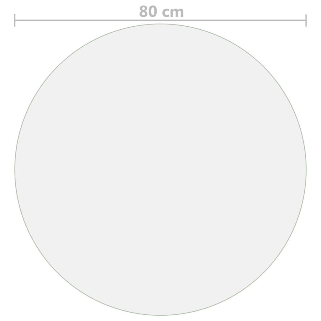 Protecteur de table mat Ø 80 cm 2 mm PVC