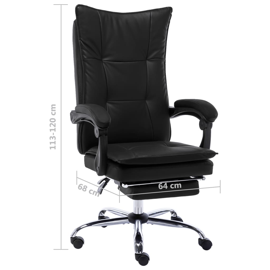 Chaise de bureau Noir Similicuir