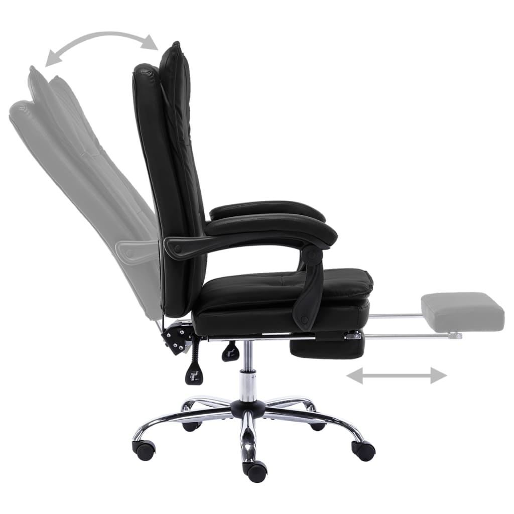 Chaise de bureau Noir Similicuir