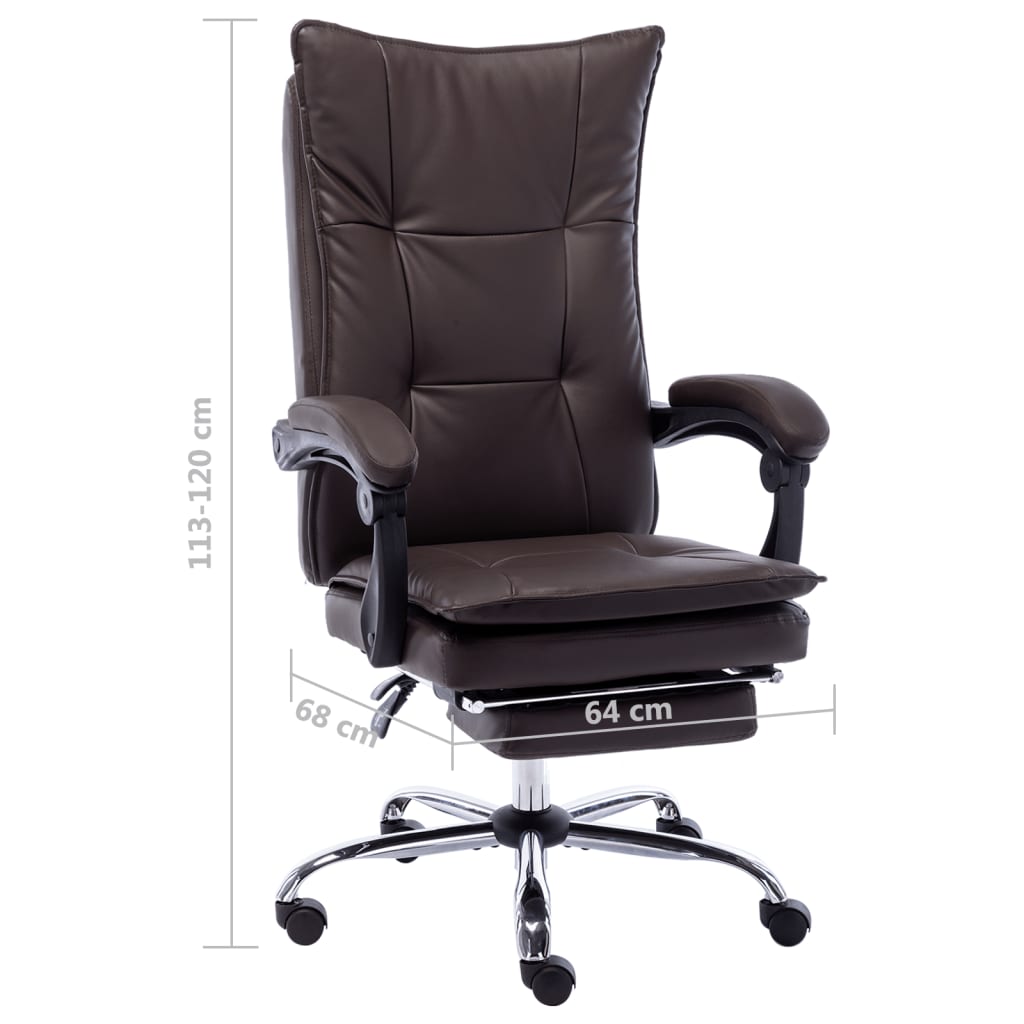 Chaise de bureau Marron Similicuir