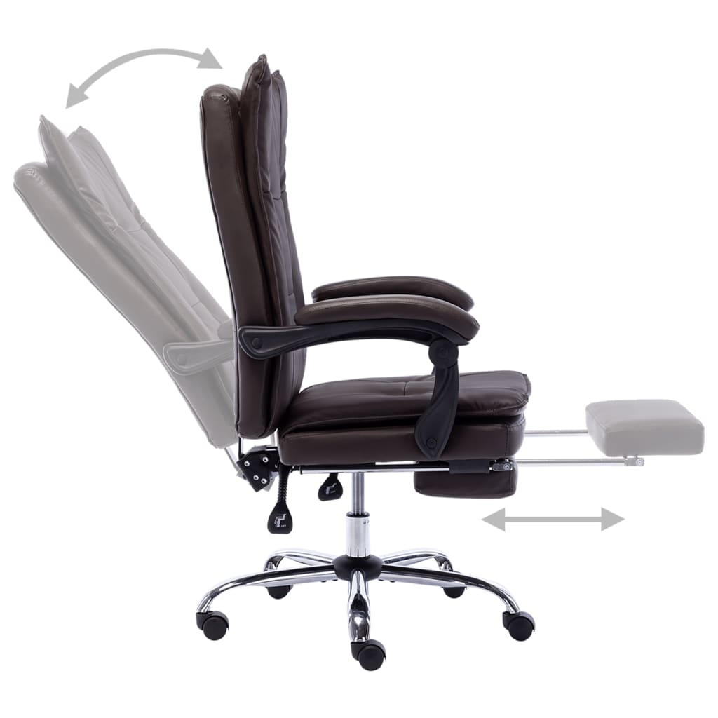 Chaise de bureau Marron Similicuir