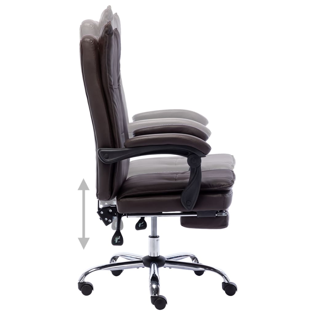 Chaise de bureau Marron Similicuir