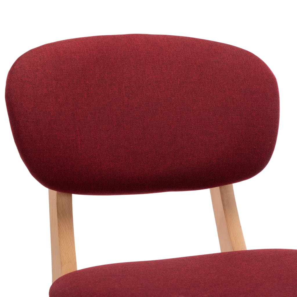Tabourets de bar 2 pcs Rouge bordeaux Tissu