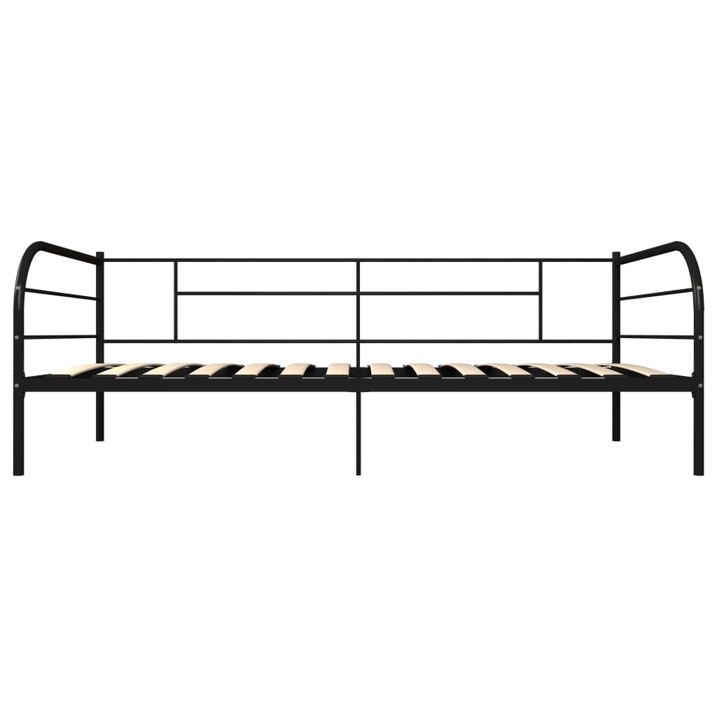 Cadre de lit de repos Noir Métal 90 x 200 cm