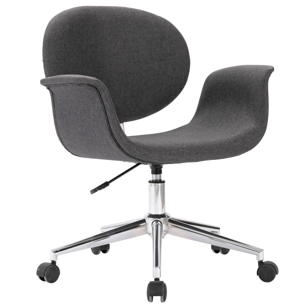Chaise pivotante de bureau Gris Tissu