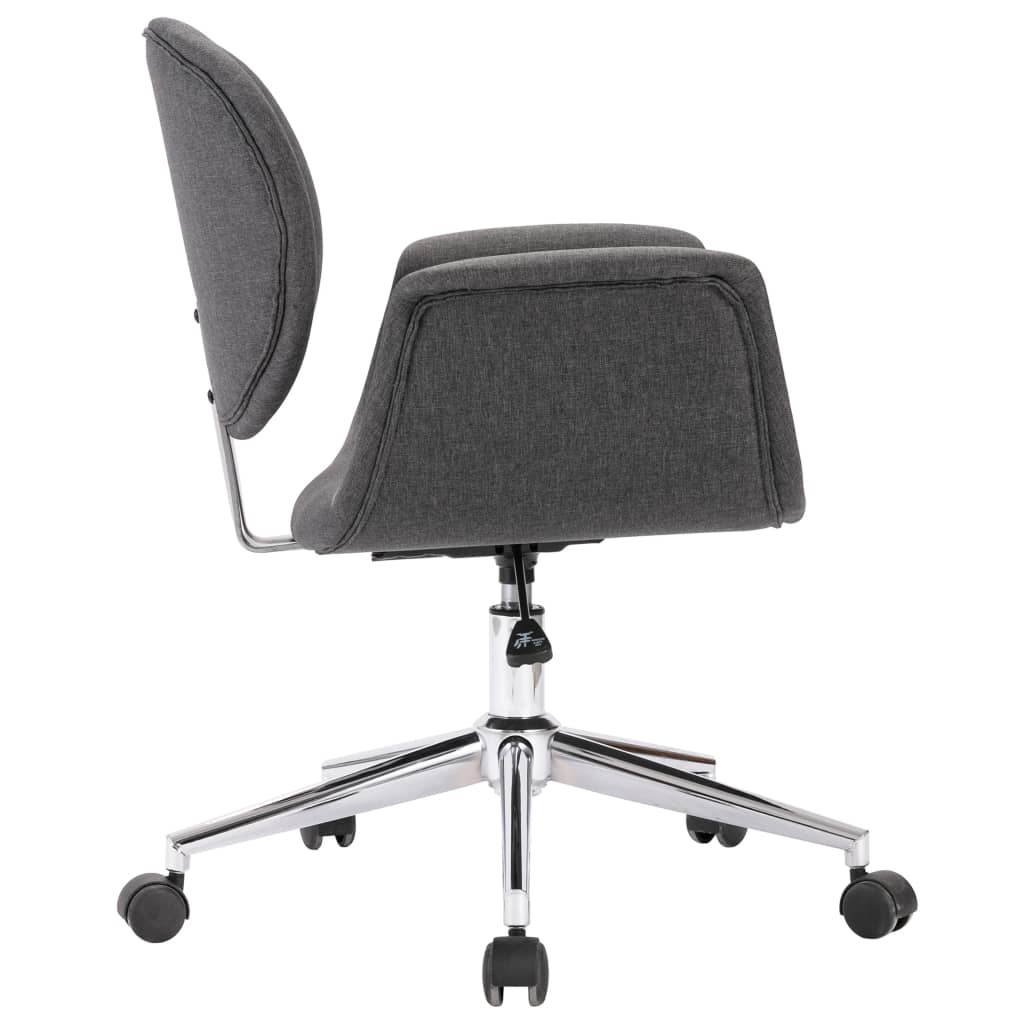 Chaise pivotante de bureau Gris Tissu