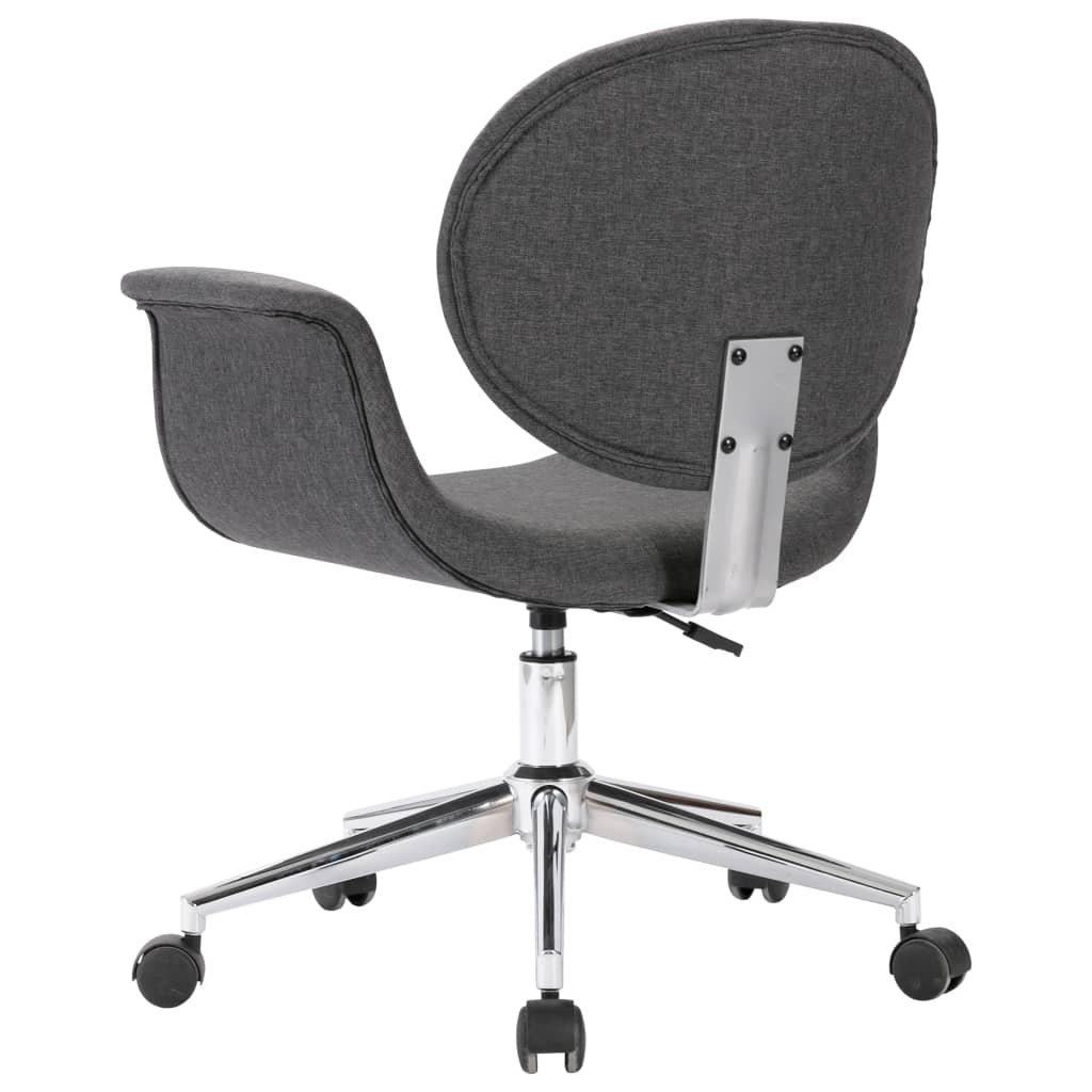 Chaise pivotante de bureau Gris Tissu