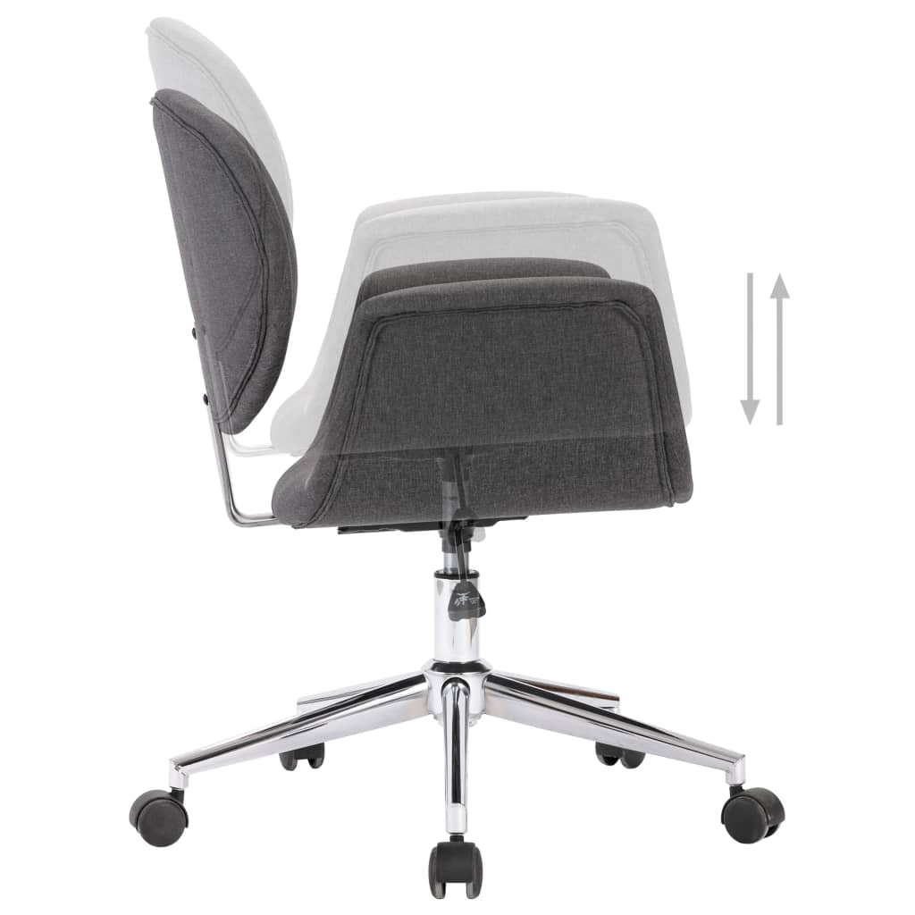 Chaise pivotante de bureau Gris Tissu