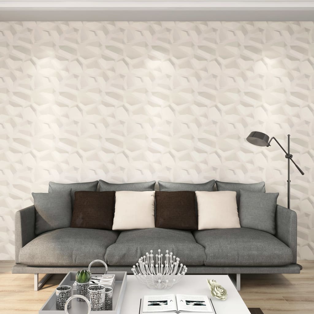 Panneaux muraux 3D 12 pcs 0,5x0,5 m 3 m²