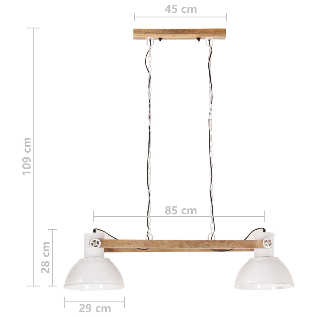 Lampe suspendue industrielle 25 W Blanc 109 cm E27