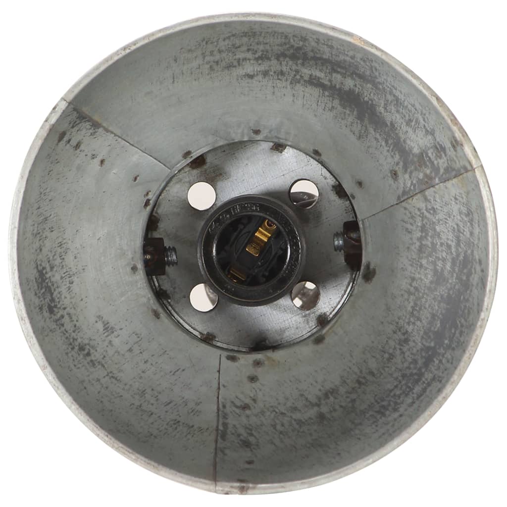 Lampadaire avec 2 abat-jour Argenté E27 Fonte