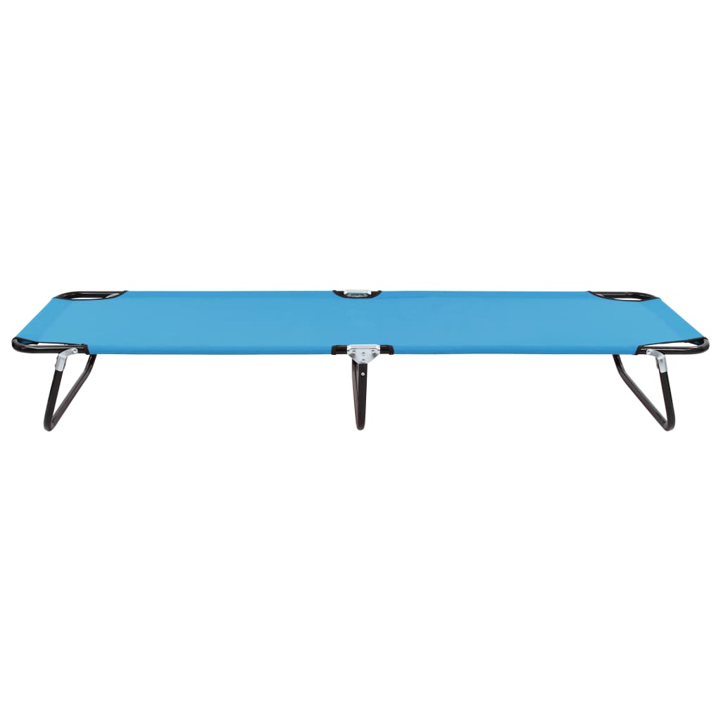 Chaise longue pliable Acier Bleu turquoise