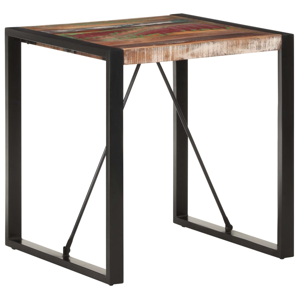 Table de salle à manger 70x70x75 cm Bois de récupération solide