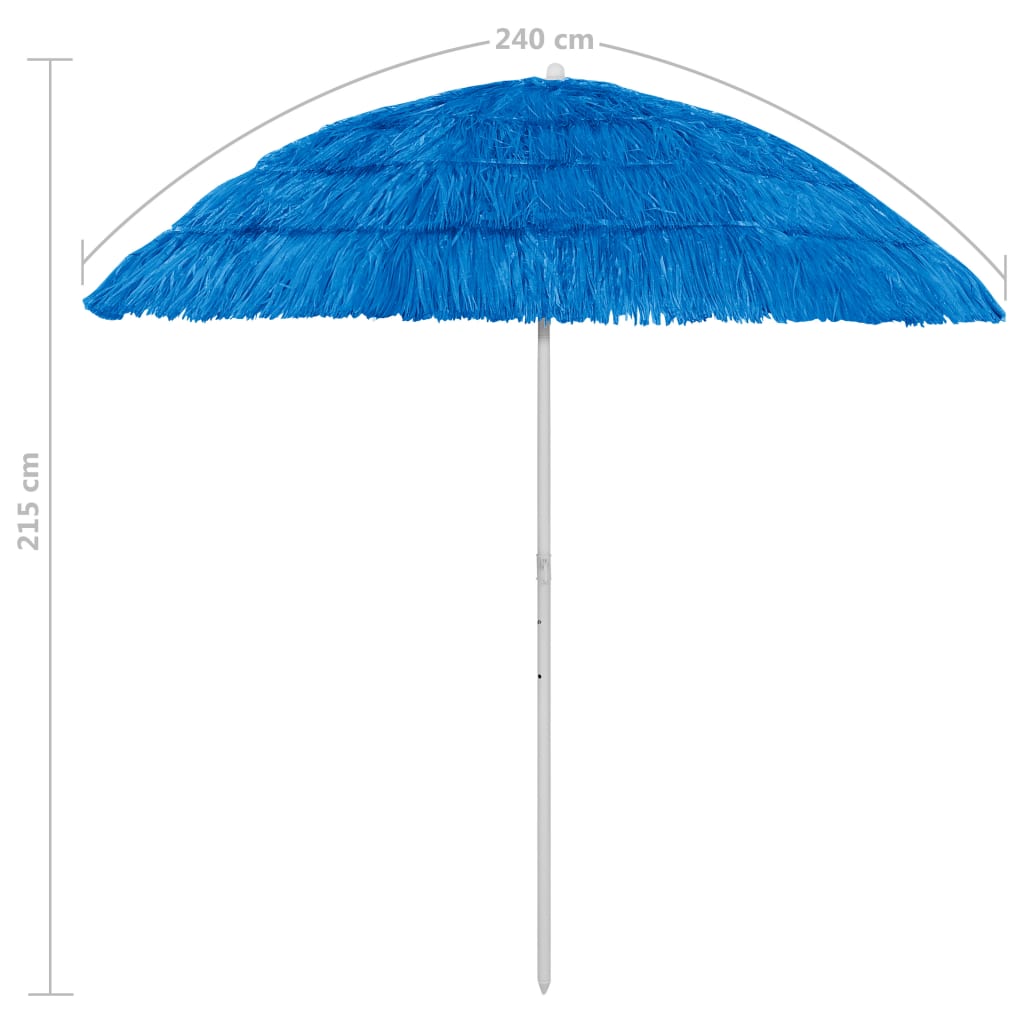 Parasol de plage Hawaii Bleu 240 cm