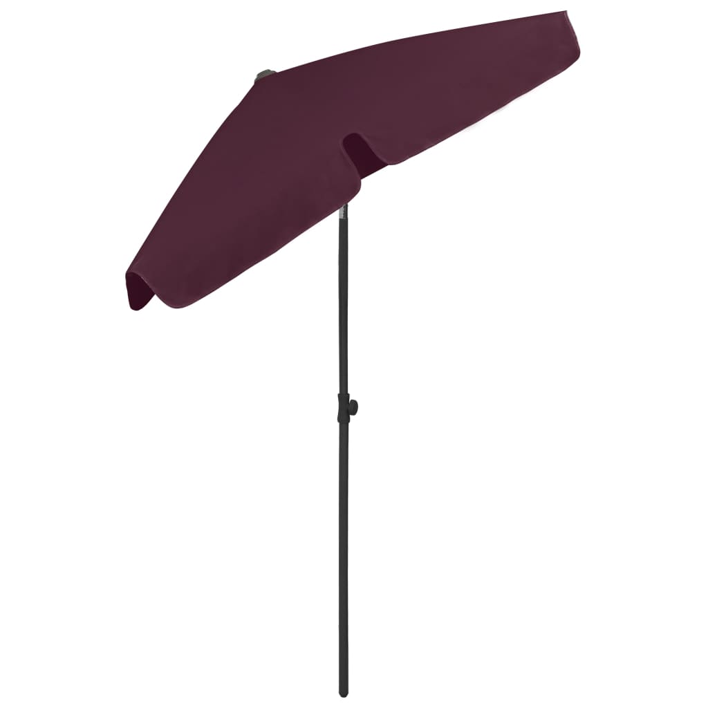 Parasol de plage Rouge bordeaux 180x120 cm