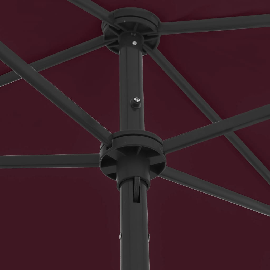 Parasol de plage Rouge bordeaux 180x120 cm