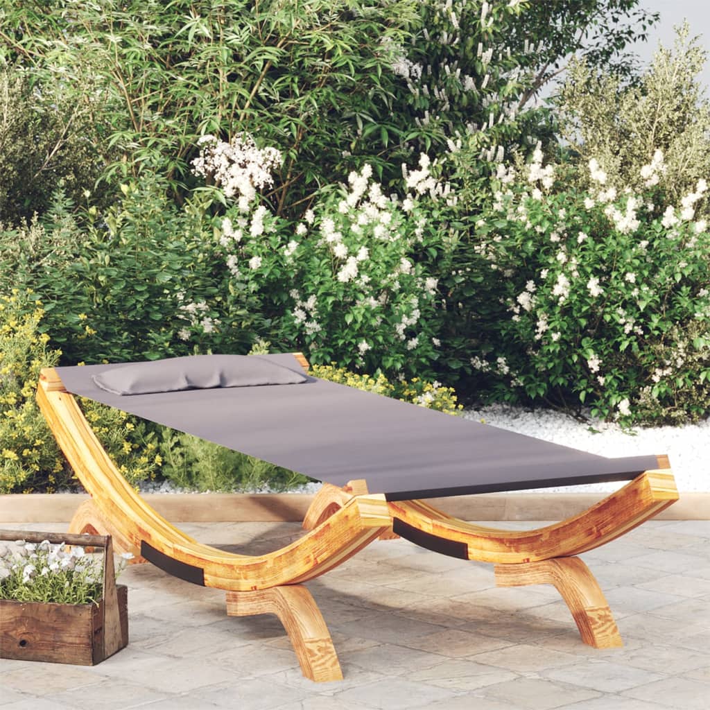 Hamac 100x188,5x44 cm Bois courbé massif Anthracite