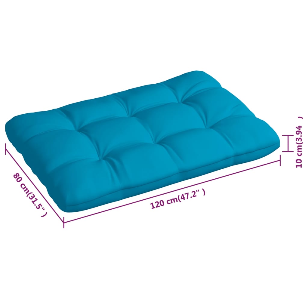 Coussins de canapé palette 3 pcs Bleu