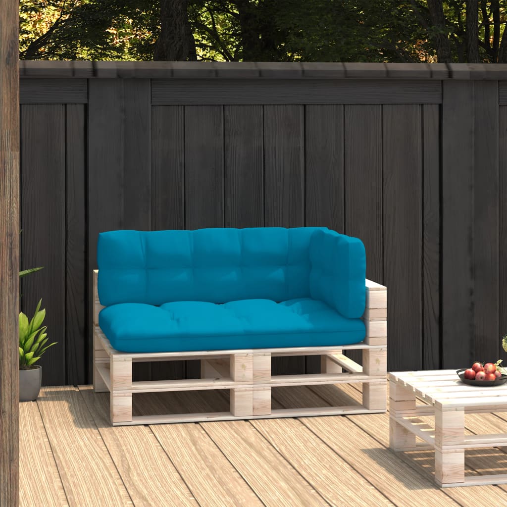 Coussins de canapé palette 3 pcs Bleu