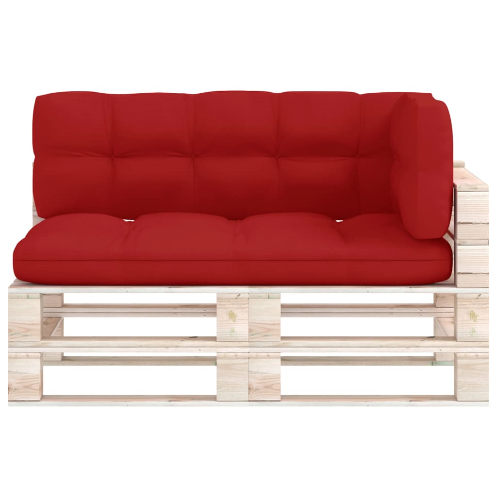 Coussins de canapé palette 3 pcs Rouge