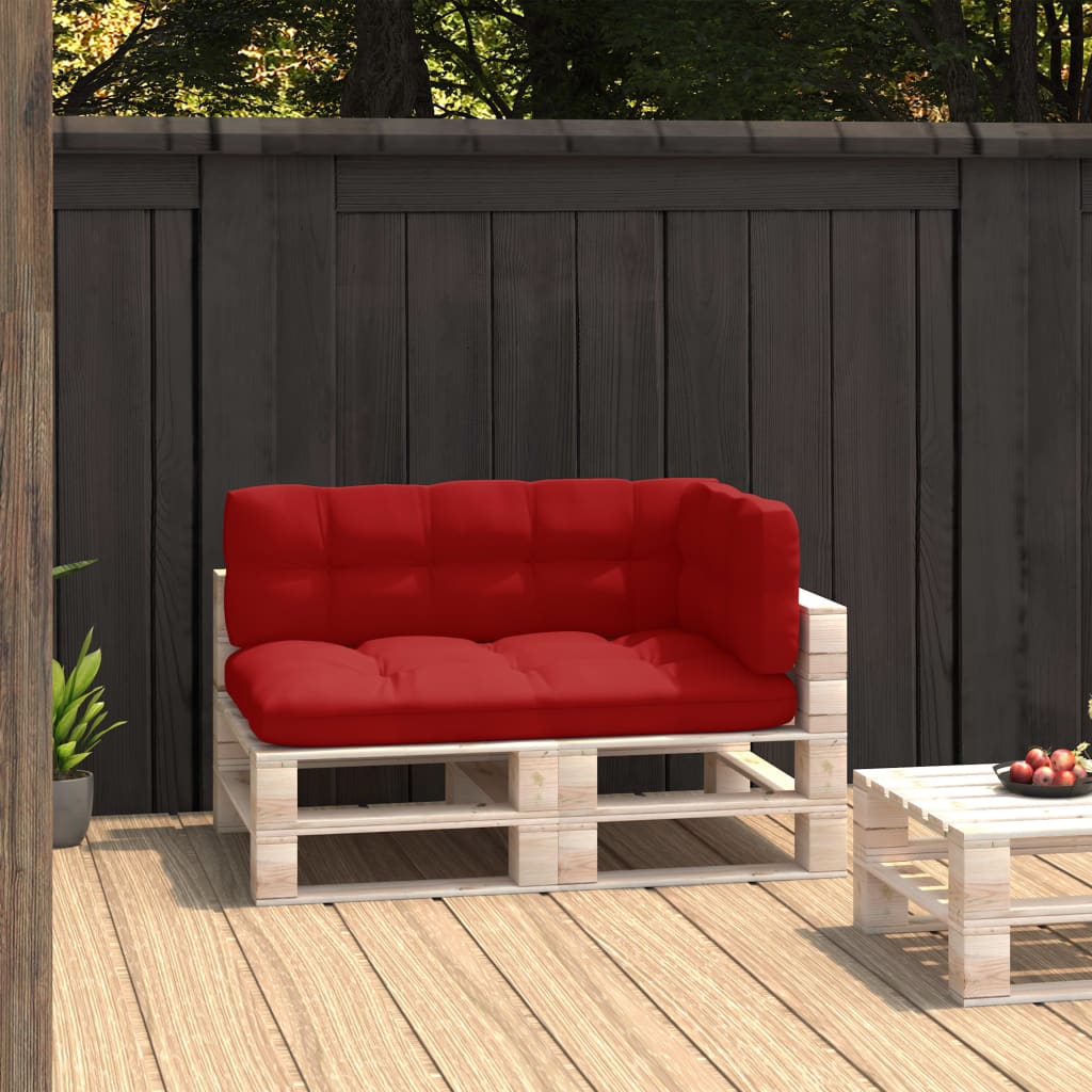 Coussins de canapé palette 3 pcs Rouge