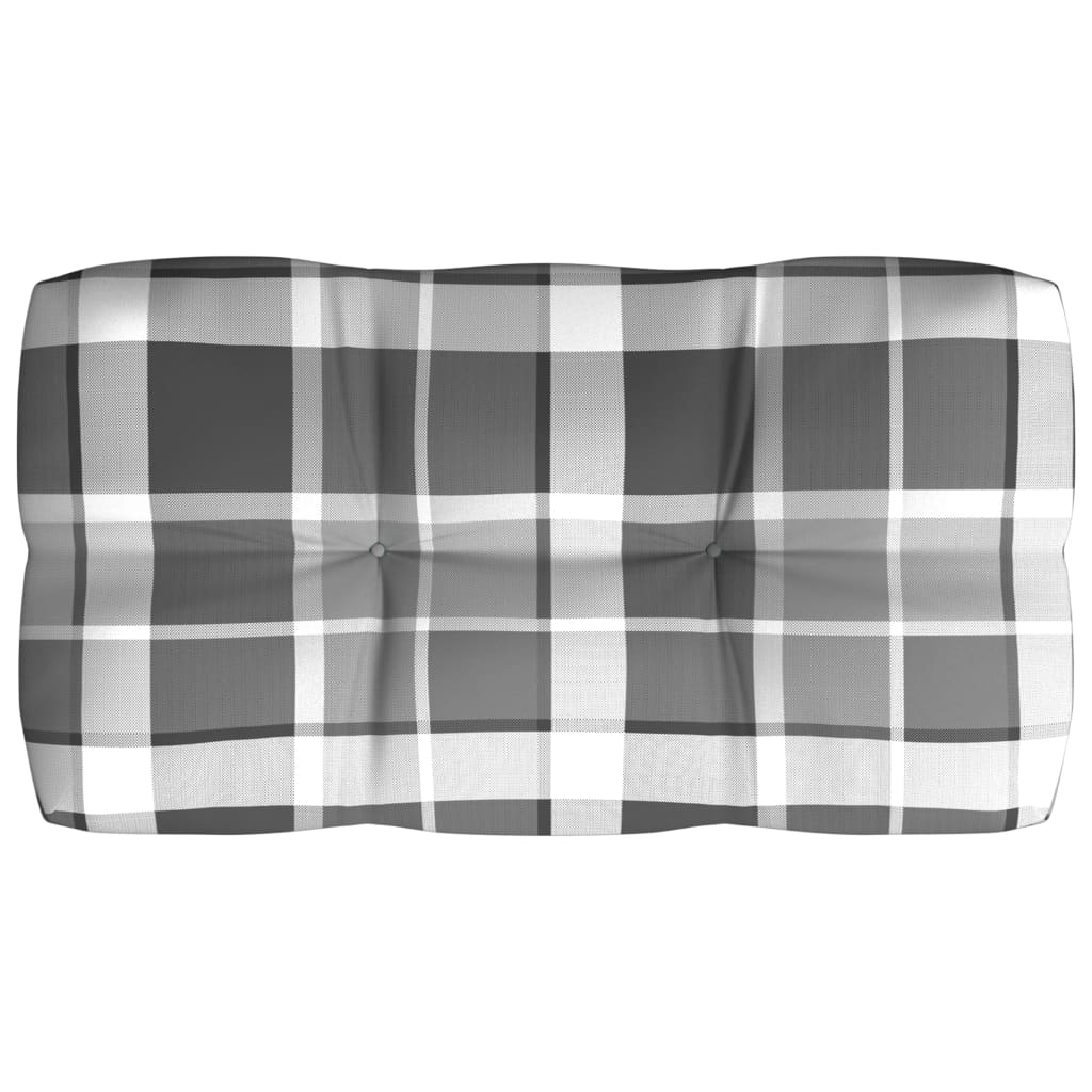 Coussins de canapé palette 5 pcs Motif à carreaux gris