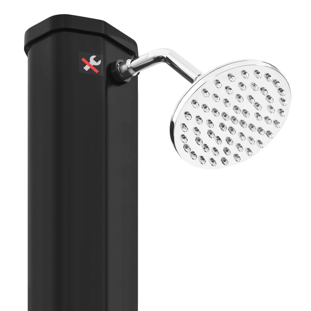 Douche solaire d'extérieur avec pomme de douche et robinet 35 L