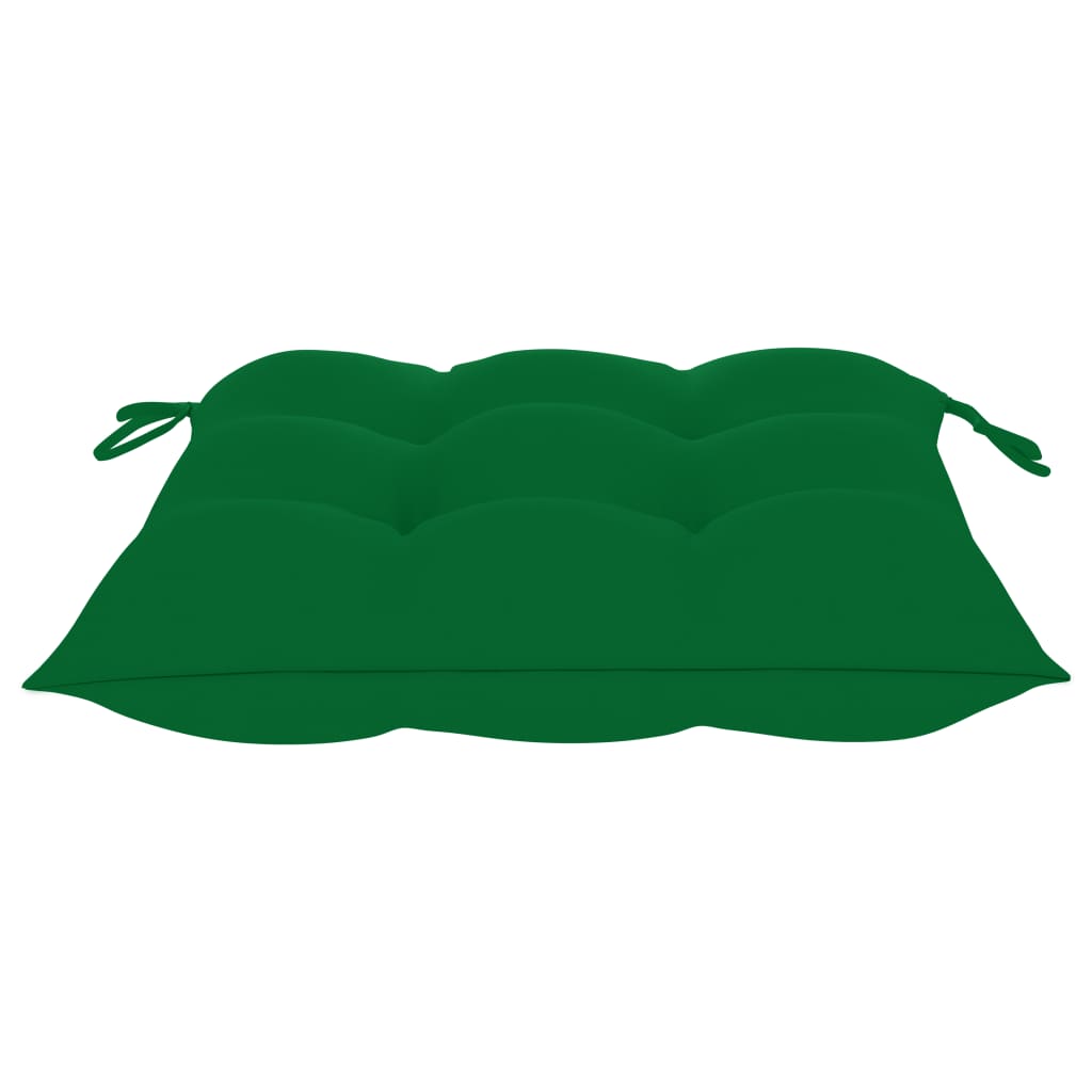 Coussins de chaise 2 pcs Vert 50x50x7 cm Tissu