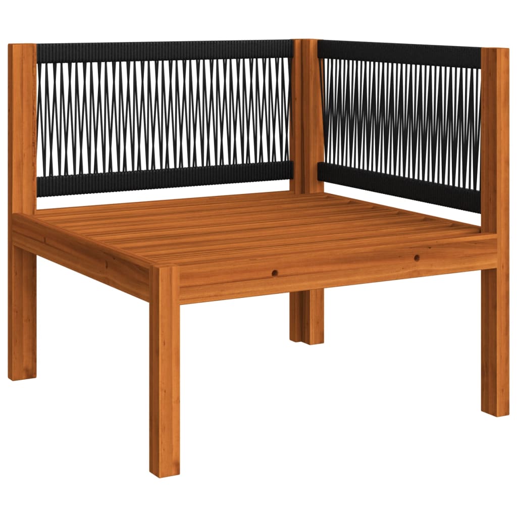 Salon de jardin 6 pcs avec coussins Crème Bois d'acacia solide