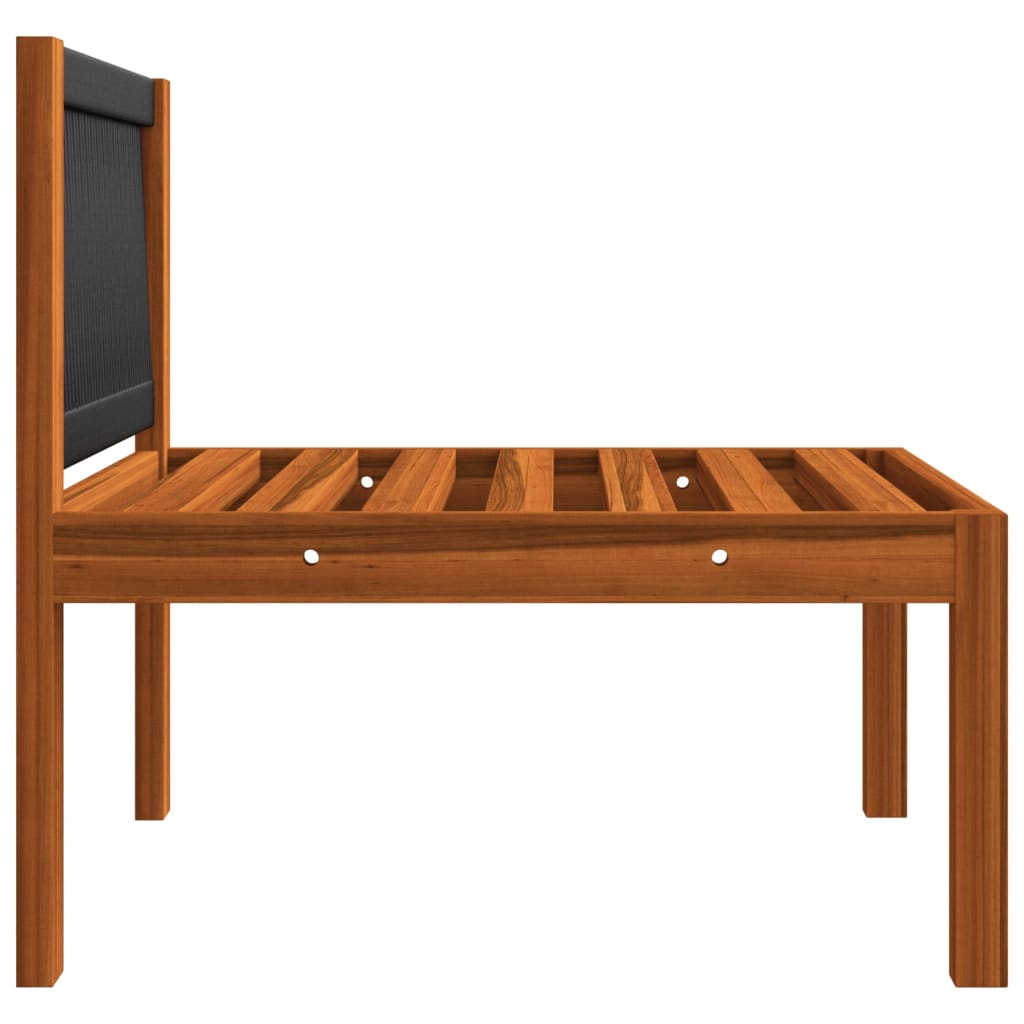 Salon de jardin 4 pcs avec coussins Crème Bois d'acacia solide