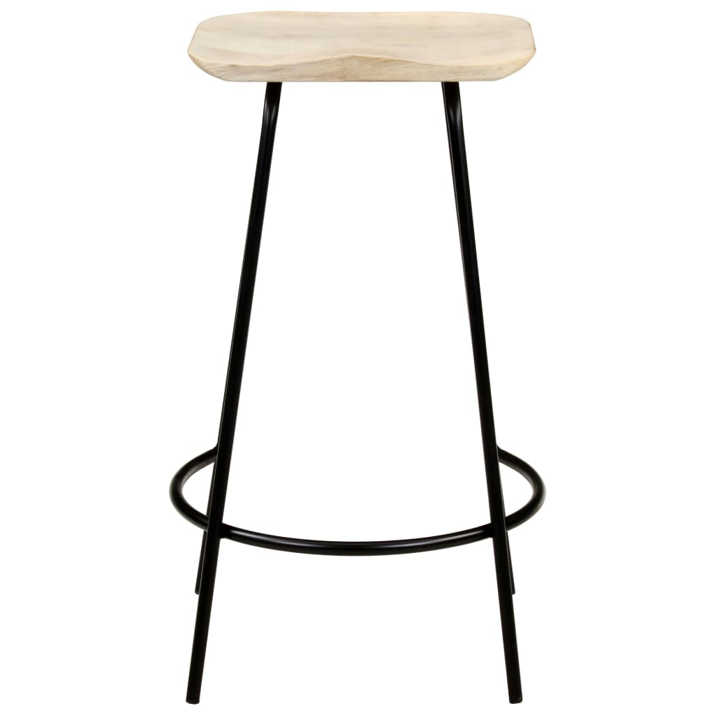 Tabourets de bar 2 pcs Bois de manguier massif