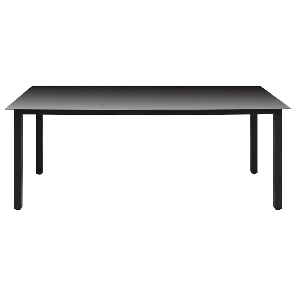 Ensemble de salle à manger de jardin 7 pcs Noir