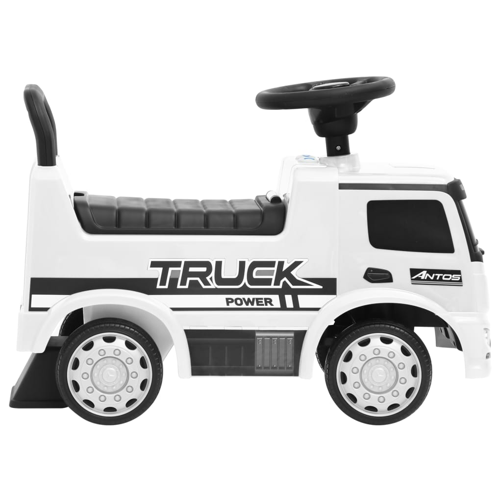 Camion à pédales Mercedes-Benz Blanc