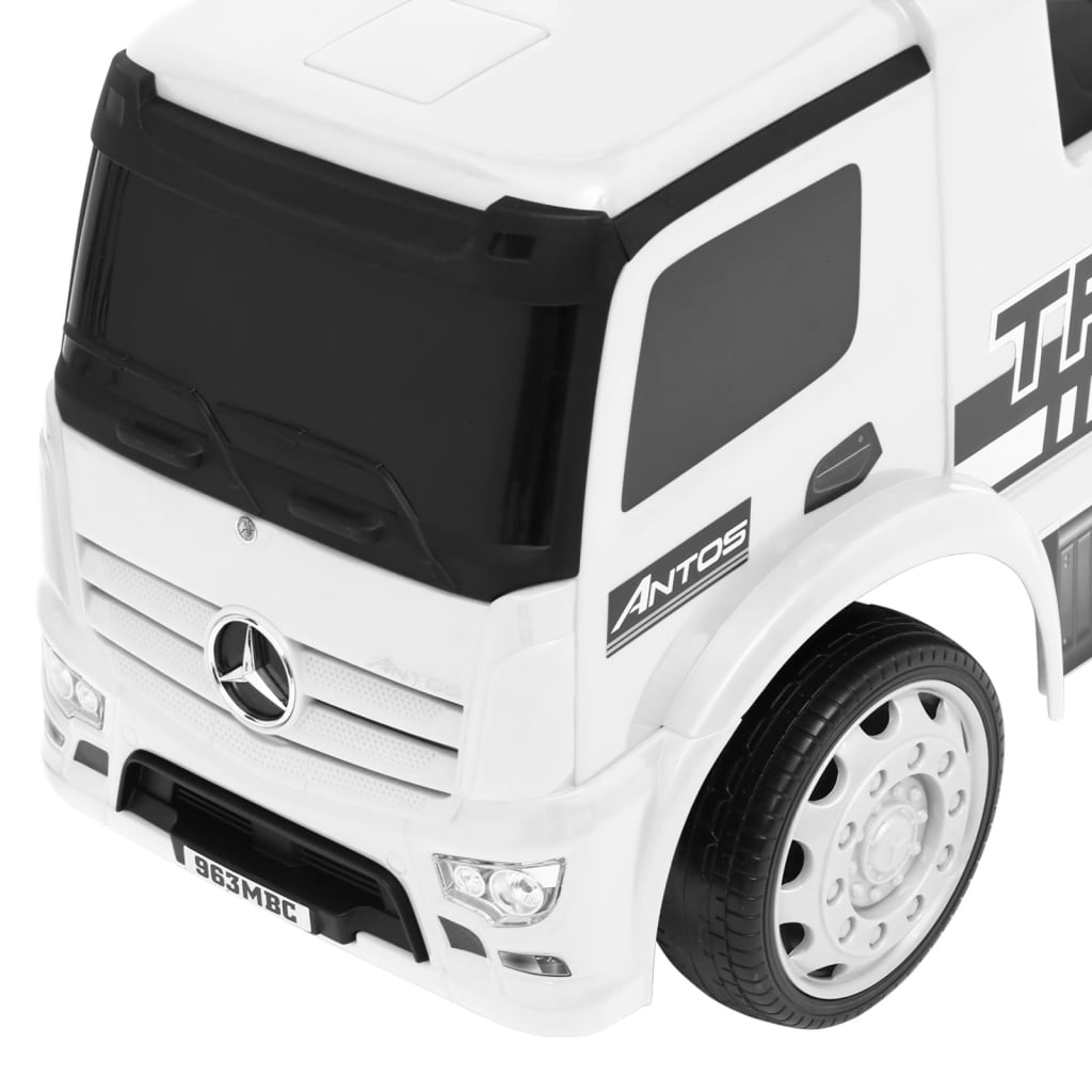 Camion à pédales Mercedes-Benz Blanc