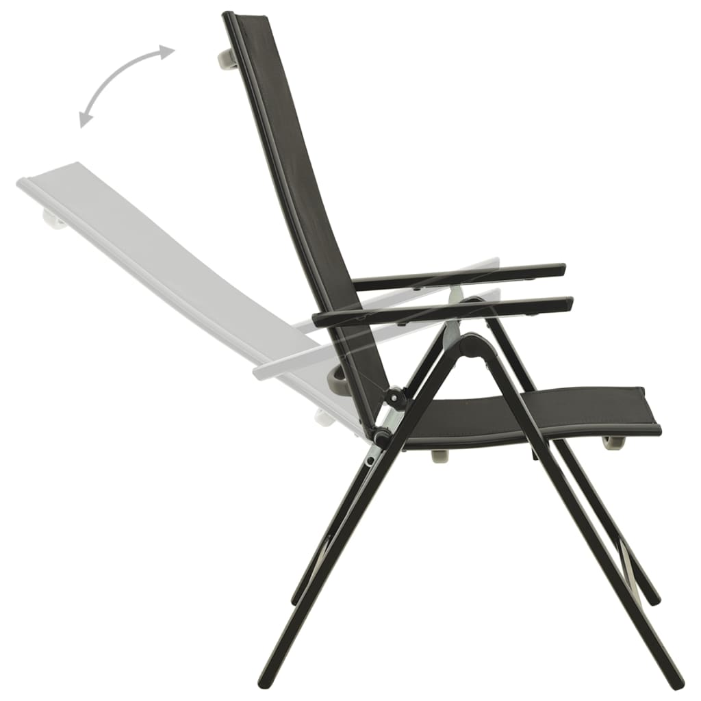 Ensemble de salle à manger de jardin 7 pcs Aluminium Anthracite