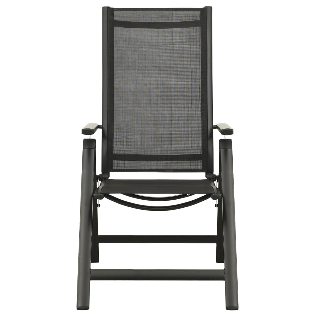 Ensemble de salle à manger de jardin 9 pcs Aluminium Anthracite