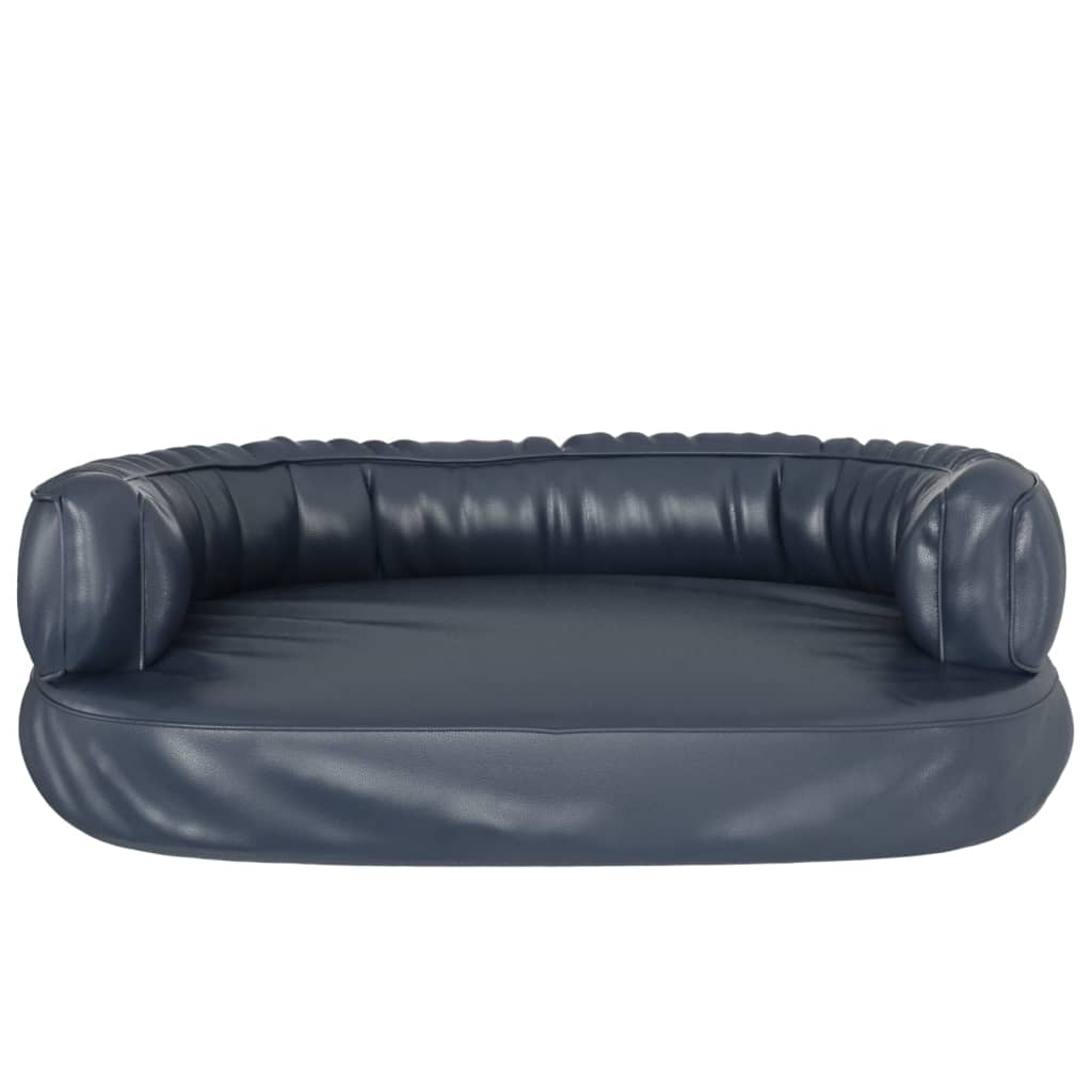 Lit pour chien en Mousse Bleu foncé 75x53cm Similicuir