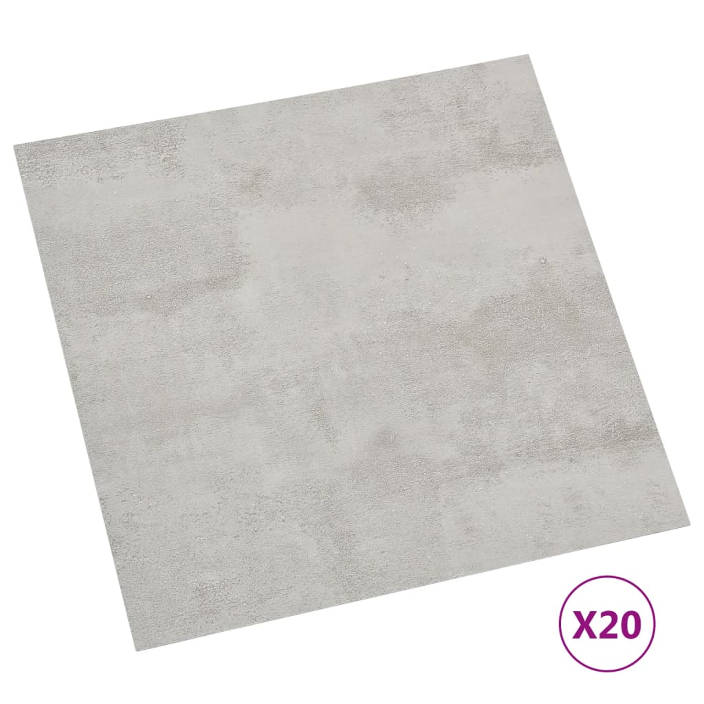 Planches de plancher autoadhésives 20 pcs PVC 1,86m² Gris clair